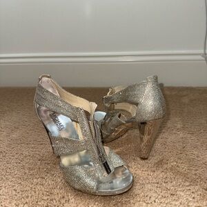 Michael Kors Women's Silver Heeled Sandals